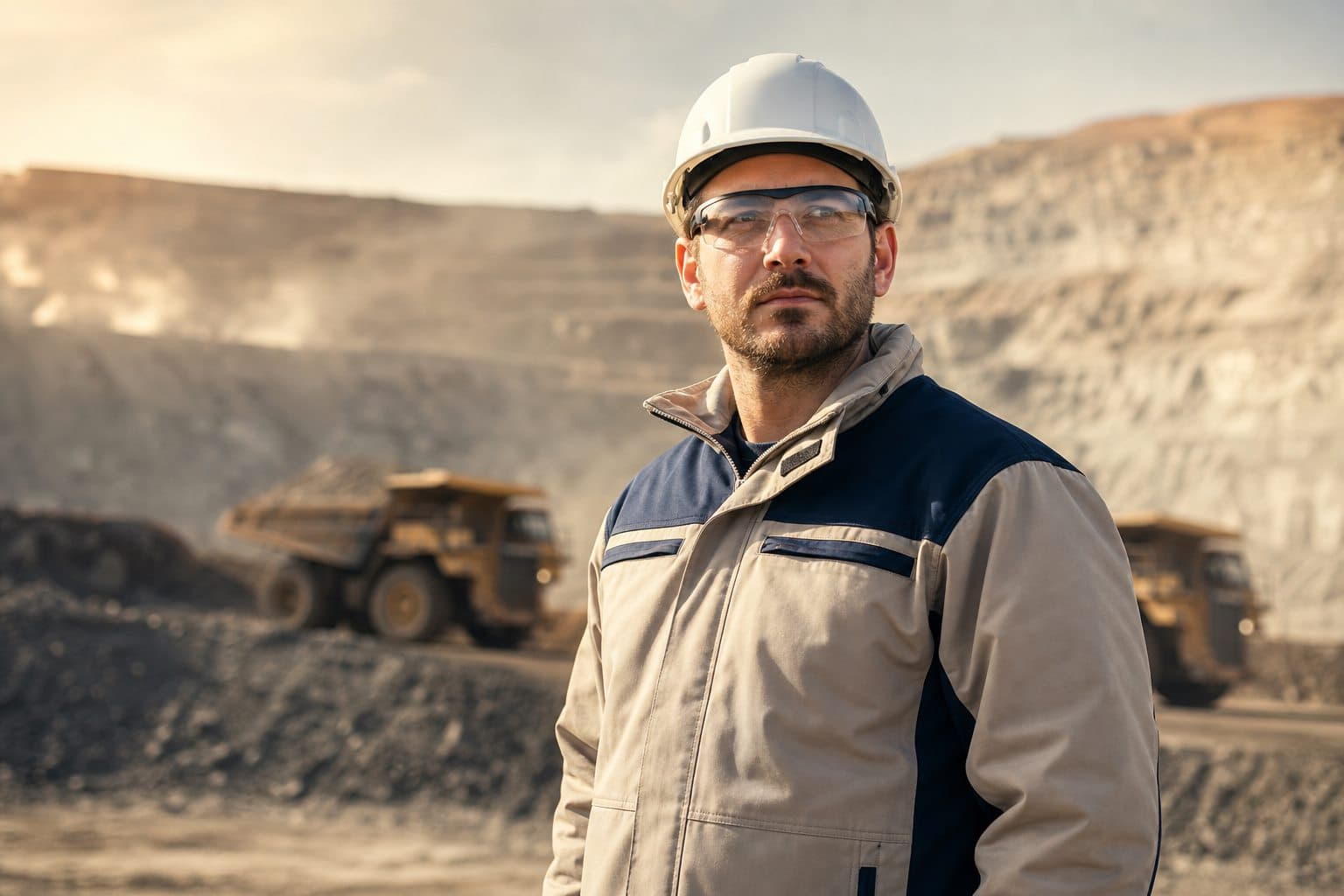 ESTEPA certified flame-resistant workwear: industrial worker in FR apparel and protective equipment